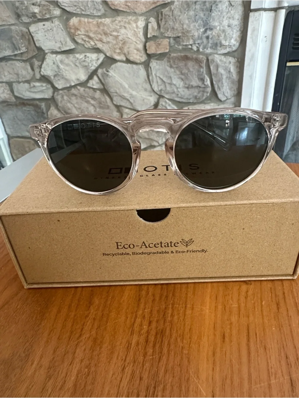 Eco Clear Sunglasses with Smokey Blue Polar Lenses